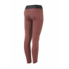 Leggings de equitación con silicona Horze Leighton Adolescente de asiento completo con forro cálido - Roano rojo