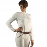 Polo Kavala femenino de manga larga Flags & Cup - Blanco