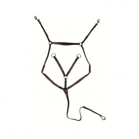 Pechopetral con herrajes plateados HKM