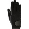 Guantes de invierno de cuero sintético HKM - Negro