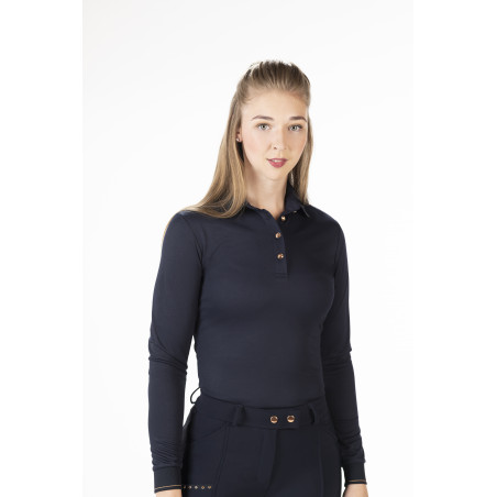 Polo Rosegold Glamour Style de manga larga HKM