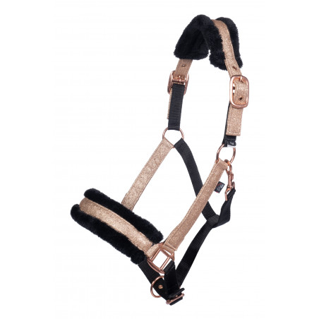 Cabezada Rosegold Glitter Style HKM