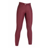 Pantalón Luna con rodilleras de silicona HKM - Rojo oscuro