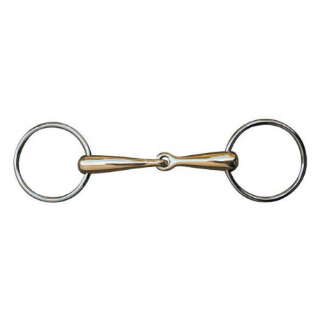 Broche 16 mm de maillechort con anillas de acero inoxidable HKM