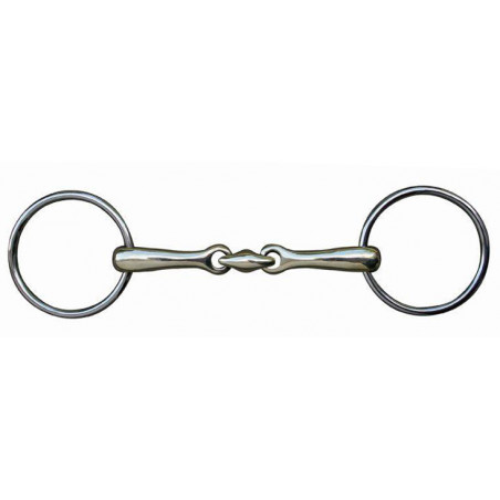 Muserola de doble articulación de 20 mm en acero inoxidable HKM