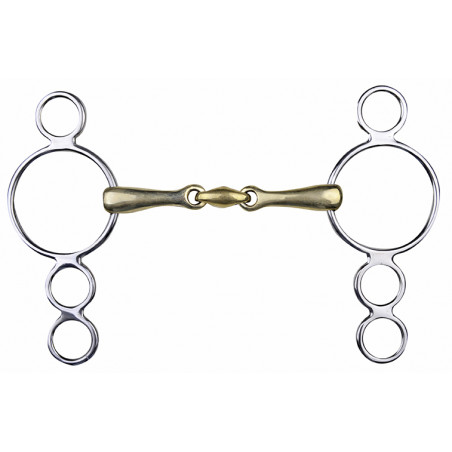 Muserola Pessoa en maillechort 16 mm anillas de acero inoxidable HKM