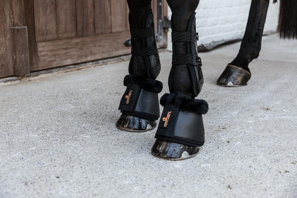 Campanas para caballo de cuero Kentucky Negro/negro