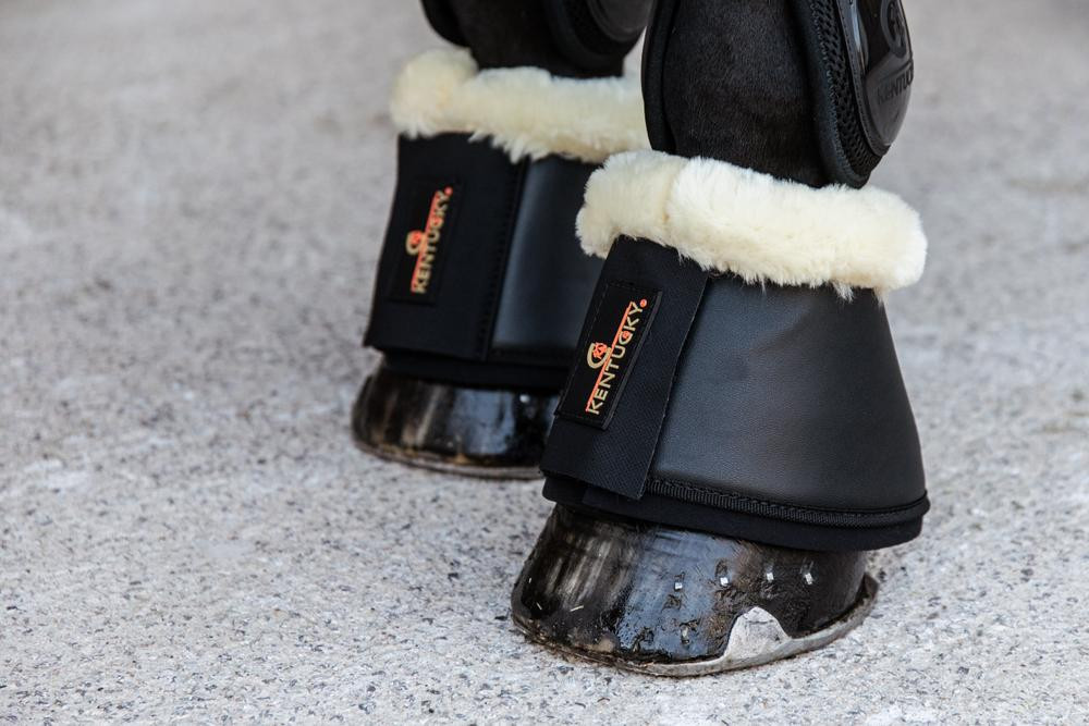 Campanas para caballo de cuero Kentucky Negro/negro