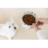 Cuenco para perro de piedra Terrazzo Kentucky - Blanco