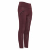 Euro-Star Dietse Winter FullGrip Leggings de equitación para niños - Ciruela