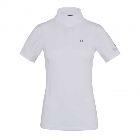 Camisa de concurso Kingsland Classic de manga corta con cuello alto para mujer
