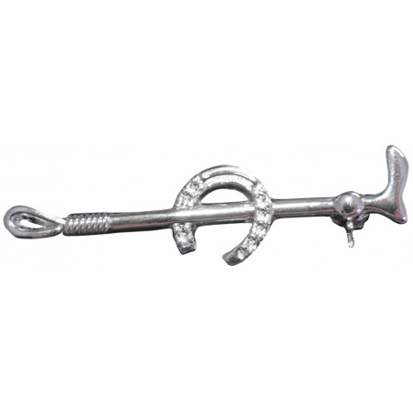 Alfiler de corbata plateado HKM Horseshoe