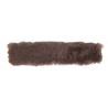 Funda de cabezada HKM borrego - Marrón oscuro