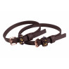 Correas de espolón HKM Rosegold Glamour Style Biothane - Marrón oscuro