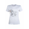 Camiseta HKM Caballo Geométrico - Blanco