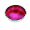 Cuenco para perro WeatherBeeta de acero inoxidable antideslizante - Magenta