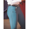 Pantalón de equitación para mujer Jump'In Super X - Laguna azul