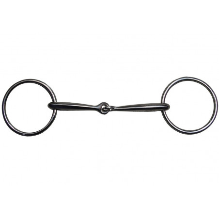 Muserola de 2 anillas de 70 mm Jump'In maciza con bomba bloqueada