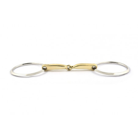 Muserola de 2 anillas planas de 90 mm Jump'In cuadrada de 14 mm