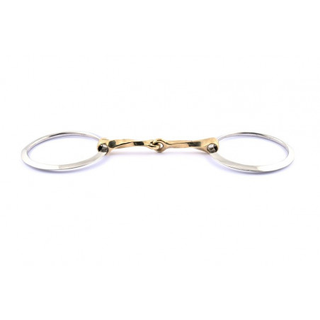 Muserola de 2 anillos planos 90 mm Jump'In trenzada 17 mm