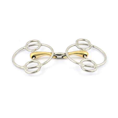 Mors Jump'In de doble embocadura articulada bloqueada con anillas móviles