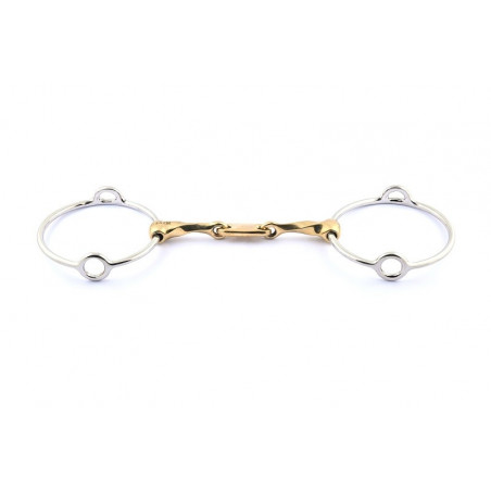 Muserola elevadora Jump'In trenzada con paleta y anillas grandes