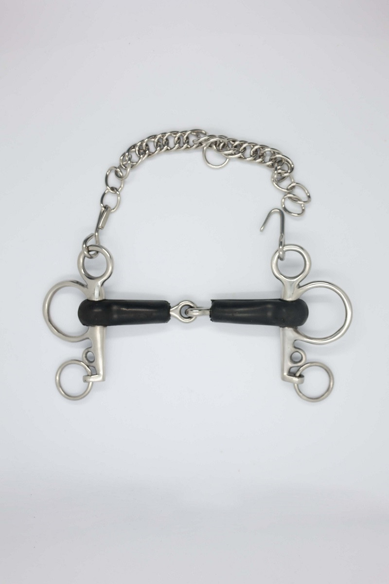 Mors Pelham de goma Harcour Acero inoxidable Gris Mors Pelham de goma Harcour Acero inoxidable Gris