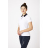 Camisa Polo de Manga Corta para Mujer Claudine B Vertigo - Blanco / azul marino