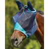 Máscara antimoscas Weatherbeeta ComFiTec Deluxe de malla fina con orejas - Marina / turquesa