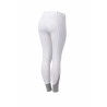 Pantalón de equitación Horze Felicia con culera completa de agarre - Blanco brillante