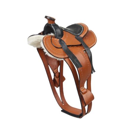 Silla Western color tostado para juguete Mini Pony LeMieux