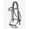 Brida LeMieux Arika muserola anatómica ajustable - Negro / plata