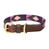 Collar para perro Weatherbeeta de cuero Polo - Marrón cowdray / violeta / violeta