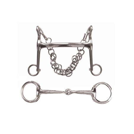 Conjunto de bocados de brida Bradoon y Weymouth Korsteel