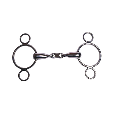 Muserola holandesa de doble rotura con 2 anillas Korsteel