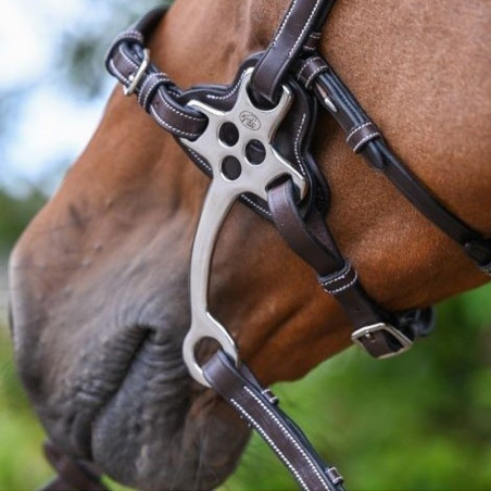 Gourmette de cuero Jump'In para hackamore