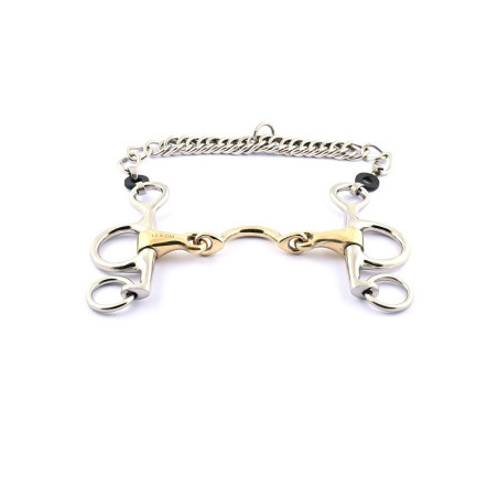 Mors Pelham Jump'In ramas pequeñas doble rotura paso de lengua