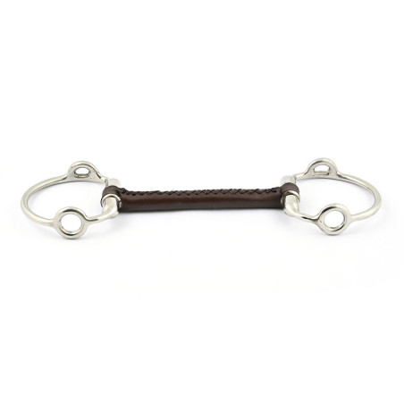 Muserola elevadora Jump'In de cuero redondo