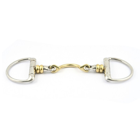 Muserola con aceitunas Jump'In de doble rotura con rodillos y paso para la lengua