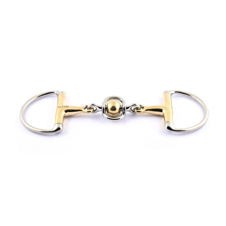 Muserola con oliva Jump'In doble rotura de acero inoxidable y bola en german silver