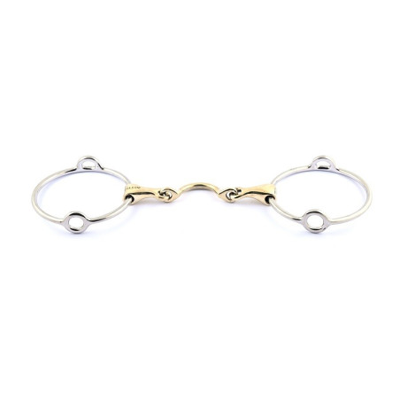 Muserola elevadora Jump'In anillas grandes doble rotura con paso de lengua