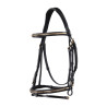 Brida inglesa de cuero clincher sin riendas Equestro - Negro