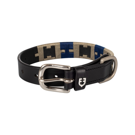 Collar de cuero para perro con diseño geométrico Polo H Equestro
