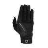 Guantes de tela técnica con forro polar Equestro - Negro
