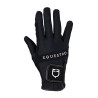 Guantes de tejido técnico con logotipo multicolor Equestro - Negro / blanco