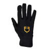 Guantes de mujer en lycra especial con logo Equestro - Negro