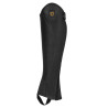 Mini-chaps unisex de cuero flexible con cremallera lateral Magellano Equestro - Negro