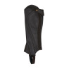 Mini-chaps unisex de cuero perforado para una comodidad máxima Salisbury Equestro - Negro
