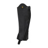 Mini-chaps de cuero flexible con cremallera lateral Magellano Equestro - Negro