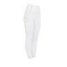Leggings ajustados para niña con grip y logotipo Equestro - Blanco / blanco